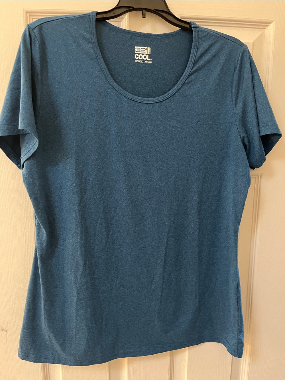32 Degrees Cool Women’s Short Sleeve Scoop Tee - Blue Teal